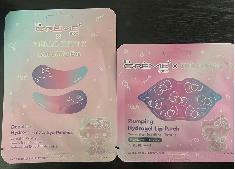 Creme Shop X Hello Kitty Plumping hydrogel lip patch & Depuff eye patches